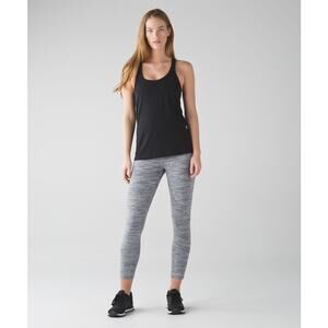 Lululemon High Times Leggings Size 4 Grey Women's Heathered‎ Yoga Activewear